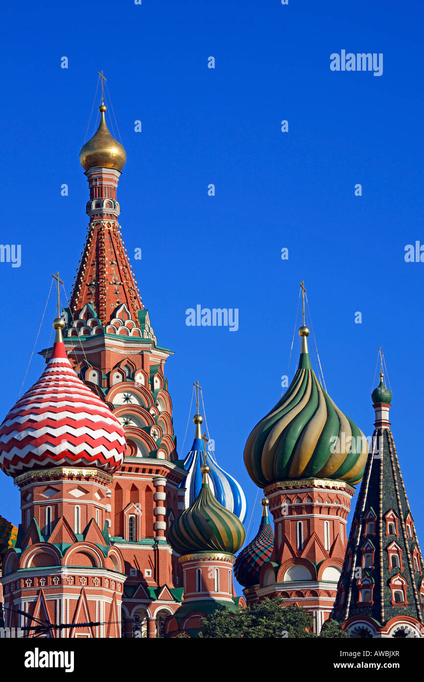 La Russia, Mosca, Piazza Rossa, St basilici cattedrale Foto Stock