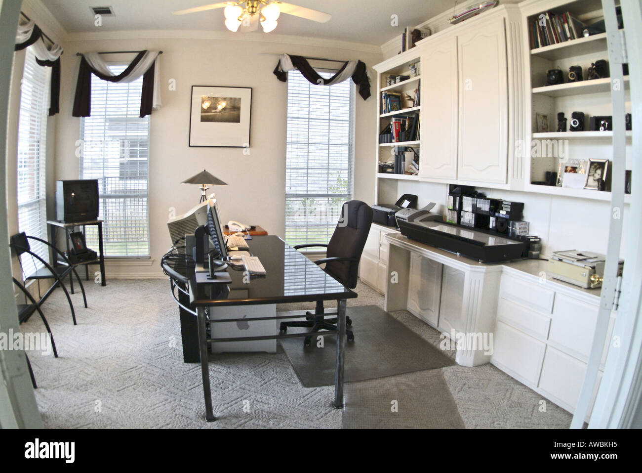 Vista laterale di un ben progettato office Foto Stock