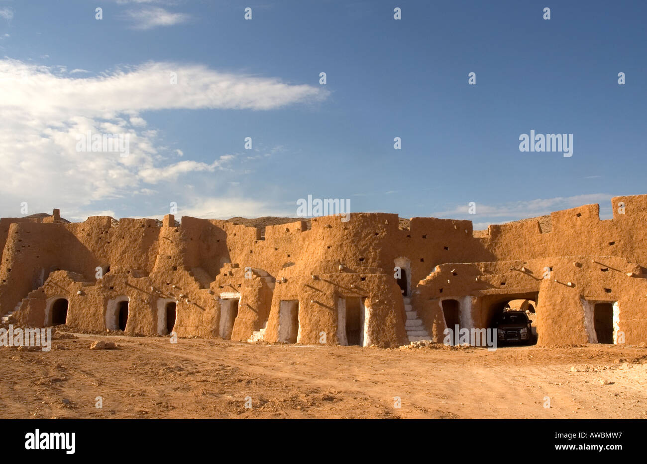 Abitazioni troglodite vicino a matmata, Tunisia. Foto Stock