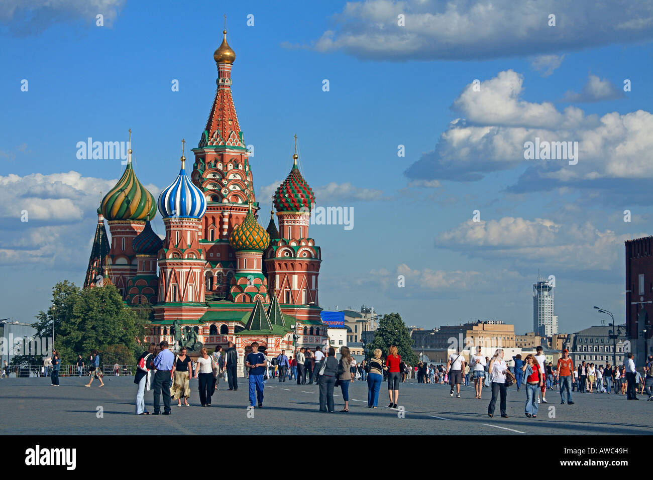 La Russia, Mosca, Piazza Rossa, St basilici cattedrale Foto Stock
