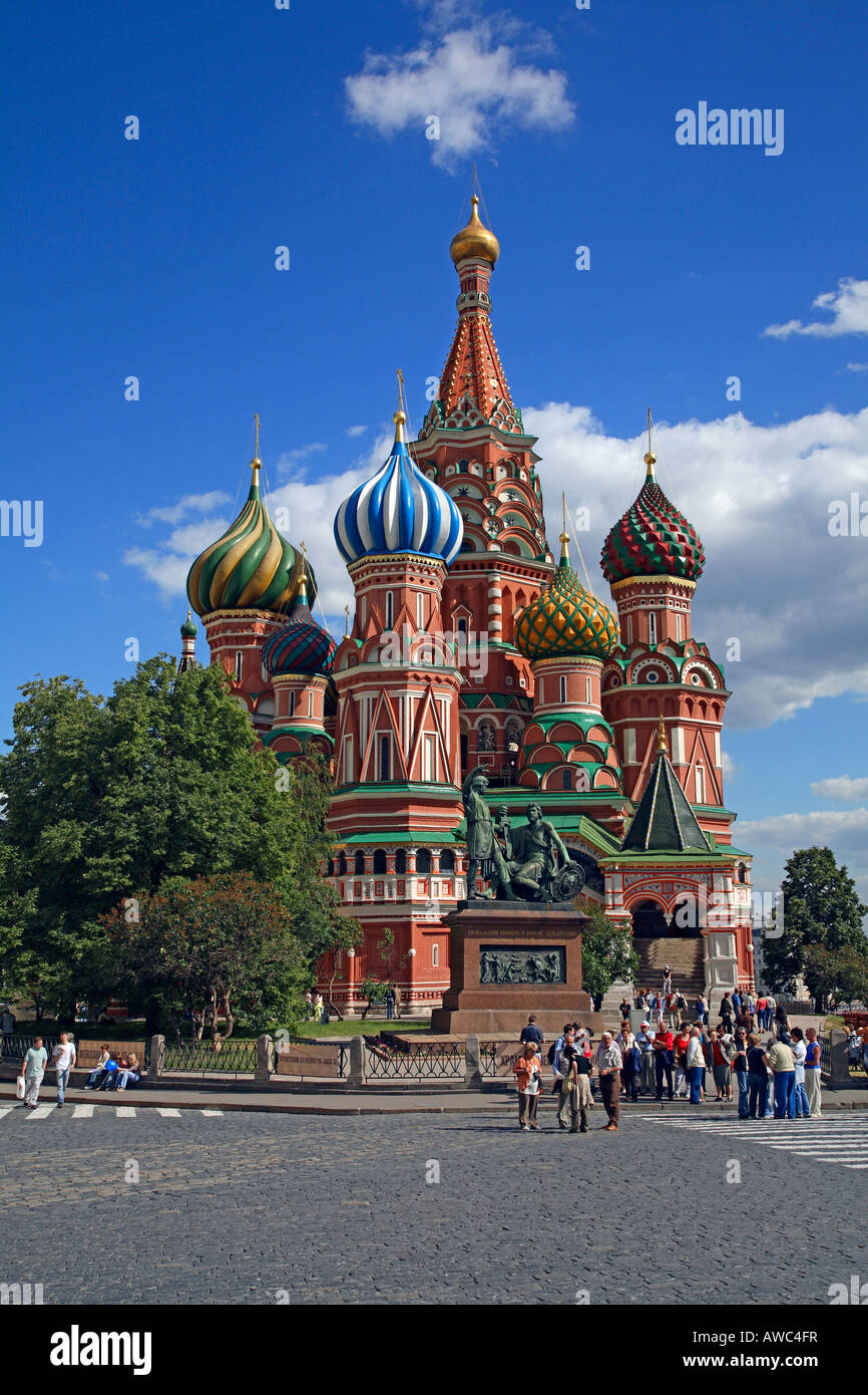 La Russia, Mosca, Piazza Rossa, St basilici cattedrale Foto Stock