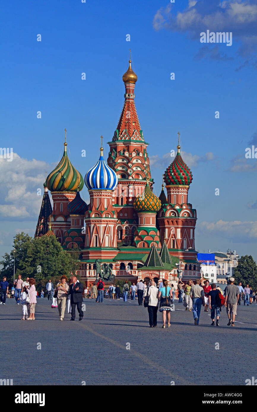 La Russia, Mosca, Piazza Rossa, St basilici cattedrale Foto Stock