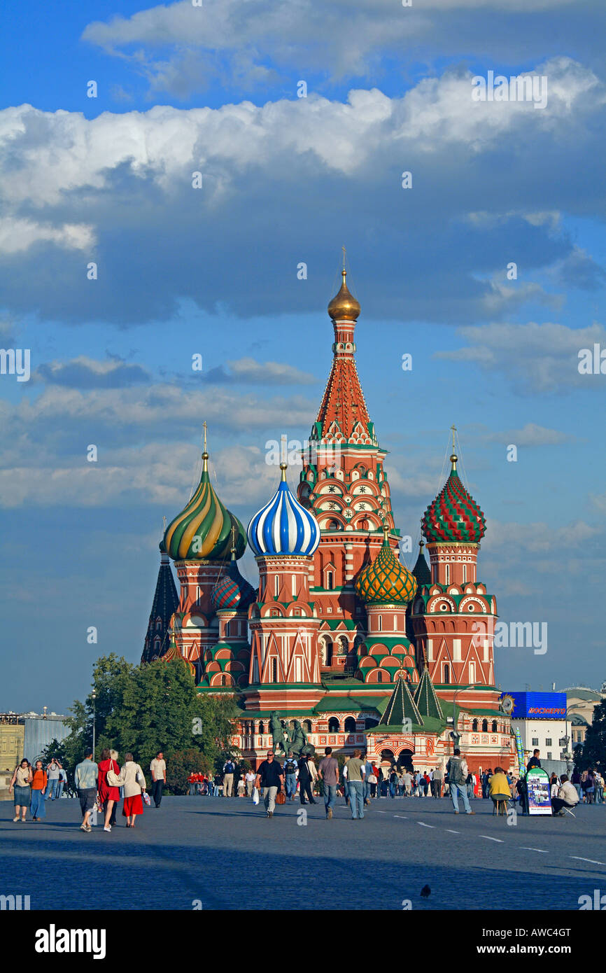 La Russia, Mosca, Piazza Rossa, St basilici cattedrale Foto Stock