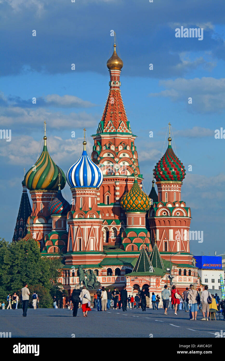 La Russia, Mosca, Piazza Rossa, St basilici cattedrale Foto Stock
