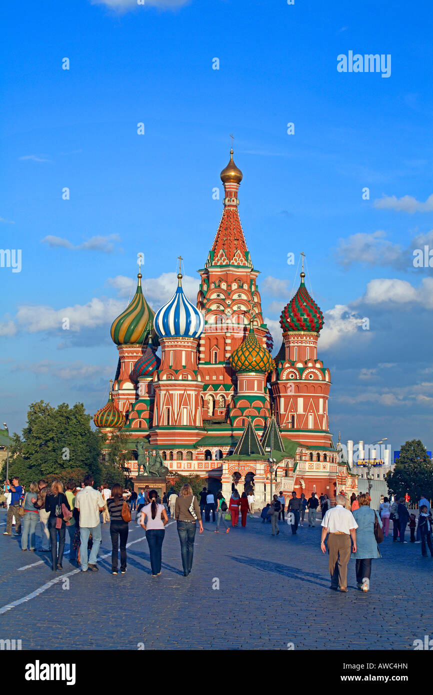 La Russia, Mosca, Piazza Rossa, St basilici cattedrale Foto Stock