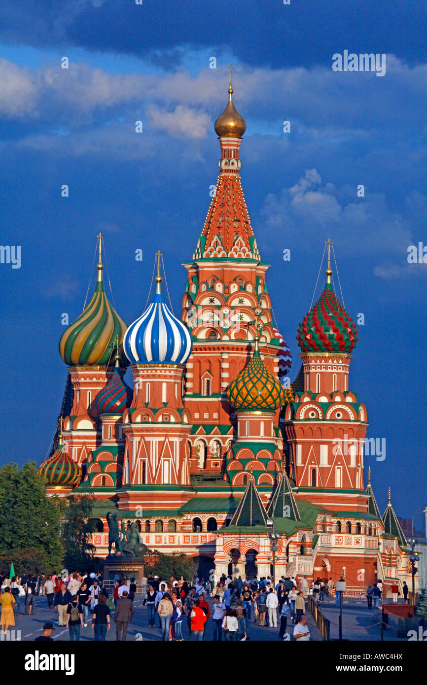 La Russia, Mosca, Piazza Rossa, St basilici cattedrale Foto Stock