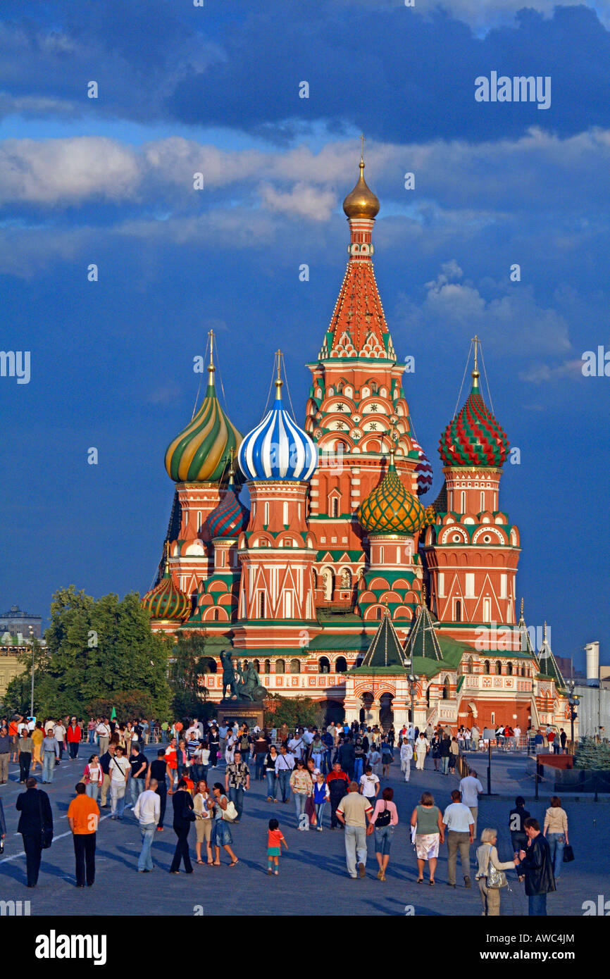 La Russia, Mosca, Piazza Rossa, St basilici cattedrale Foto Stock
