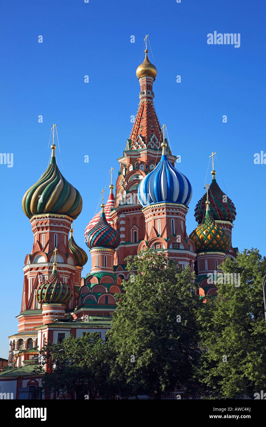 La Russia, Mosca, Piazza Rossa, St basilici cattedrale Foto Stock