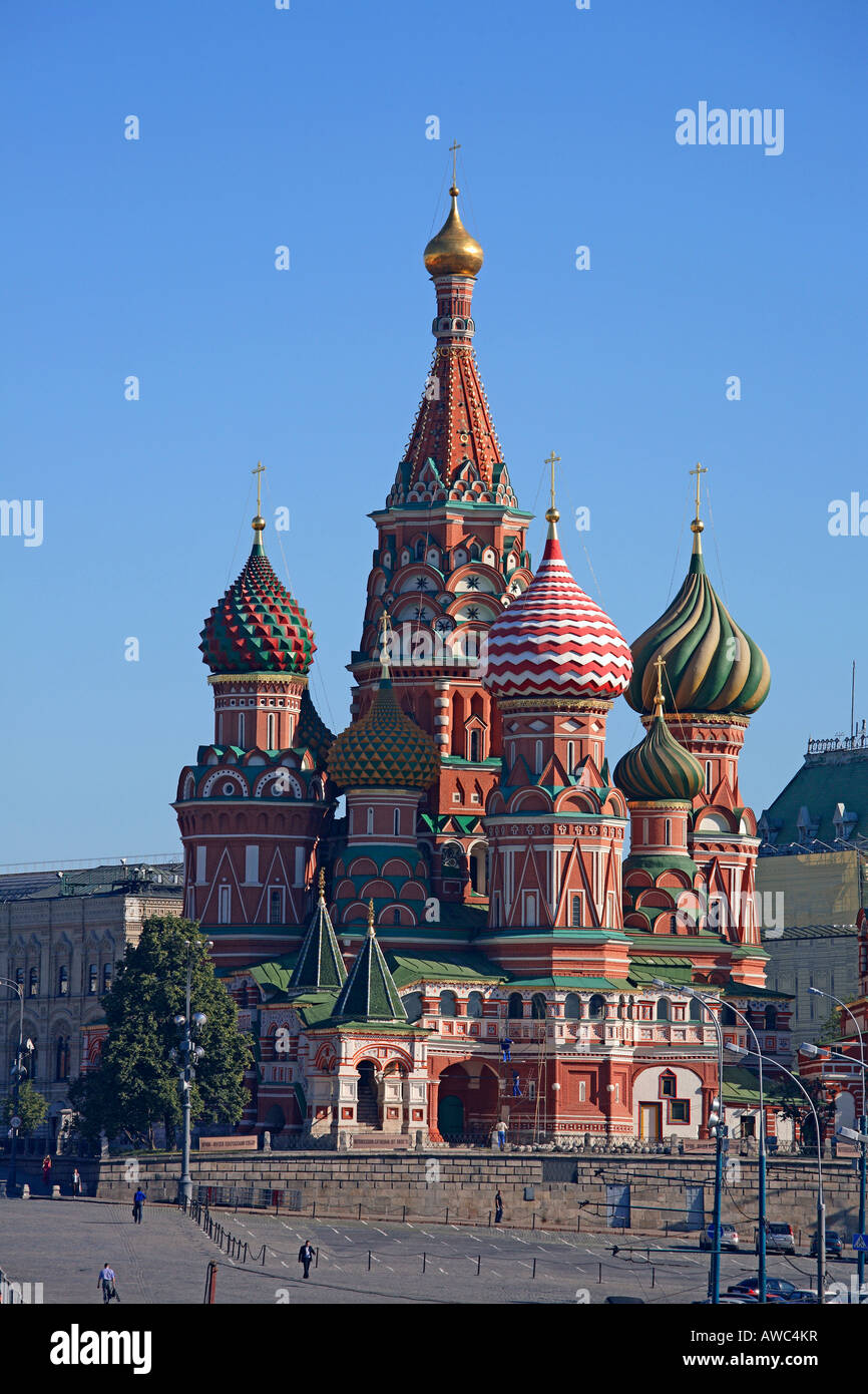 La Russia, Mosca, Piazza Rossa, St basilici cattedrale Foto Stock