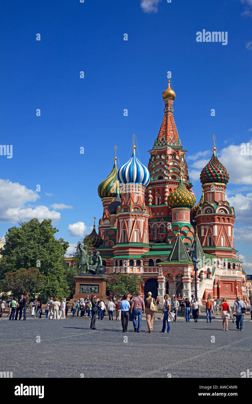 La Russia, Mosca, Piazza Rossa, St basilici cattedrale Foto Stock