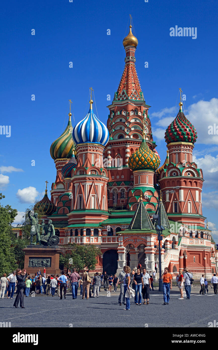 La Russia, Mosca, Piazza Rossa, St basilici cattedrale Foto Stock
