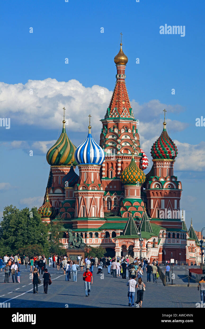 La Russia, Mosca, Piazza Rossa, St basilici cattedrale Foto Stock