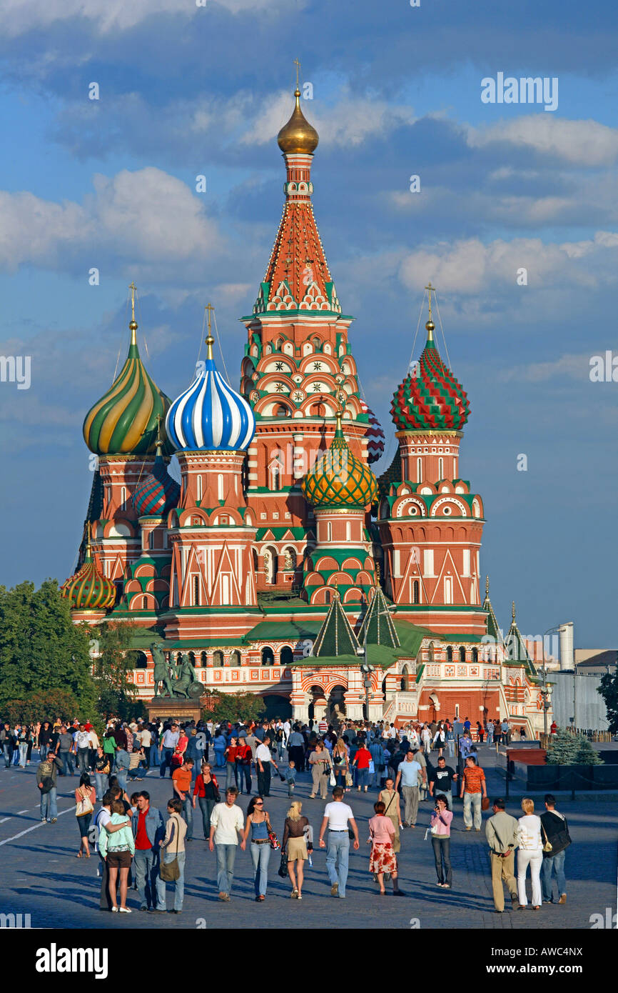 La Russia, Mosca, Piazza Rossa, St basilici cattedrale Foto Stock