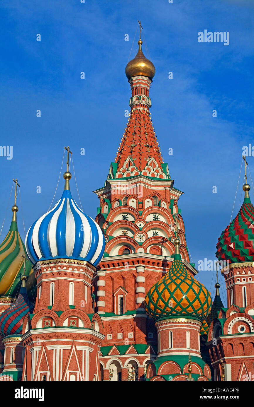 La Russia, Mosca, Piazza Rossa, St basilici cattedrale Foto Stock
