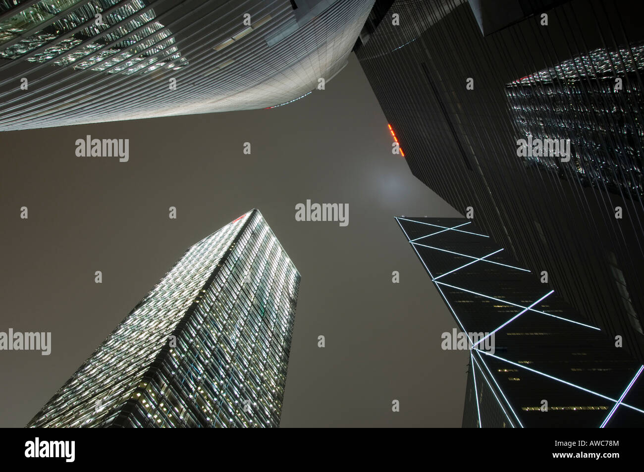 Grattacieli nel Centro Cittadino di Hong Kong, l'Isola di Hong Kong, Cina, Asia Foto Stock