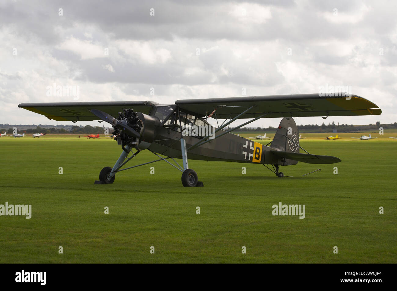 Fiesler Storch aeromobili a Duxford aerodrome Foto Stock
