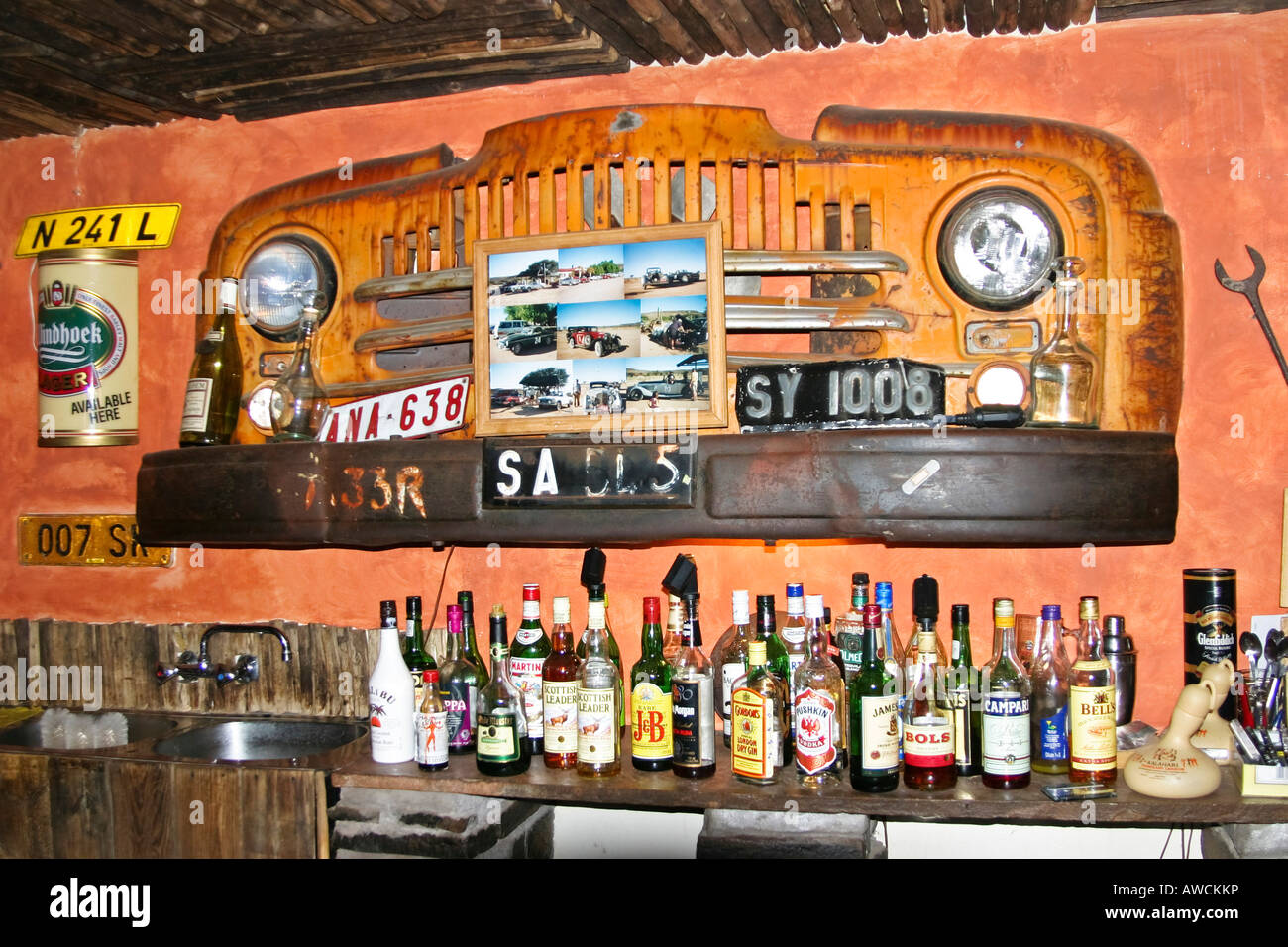 Bar da Canon Roadhouse, Namibia, Africa Foto Stock