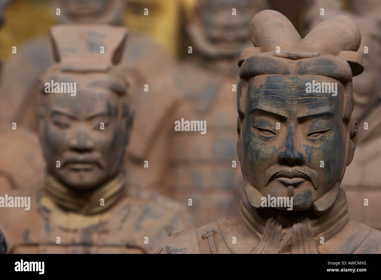 Guerrieri di Terracotta (repliche), Bad Kissingen, Baviera, Germania, Europa Foto Stock