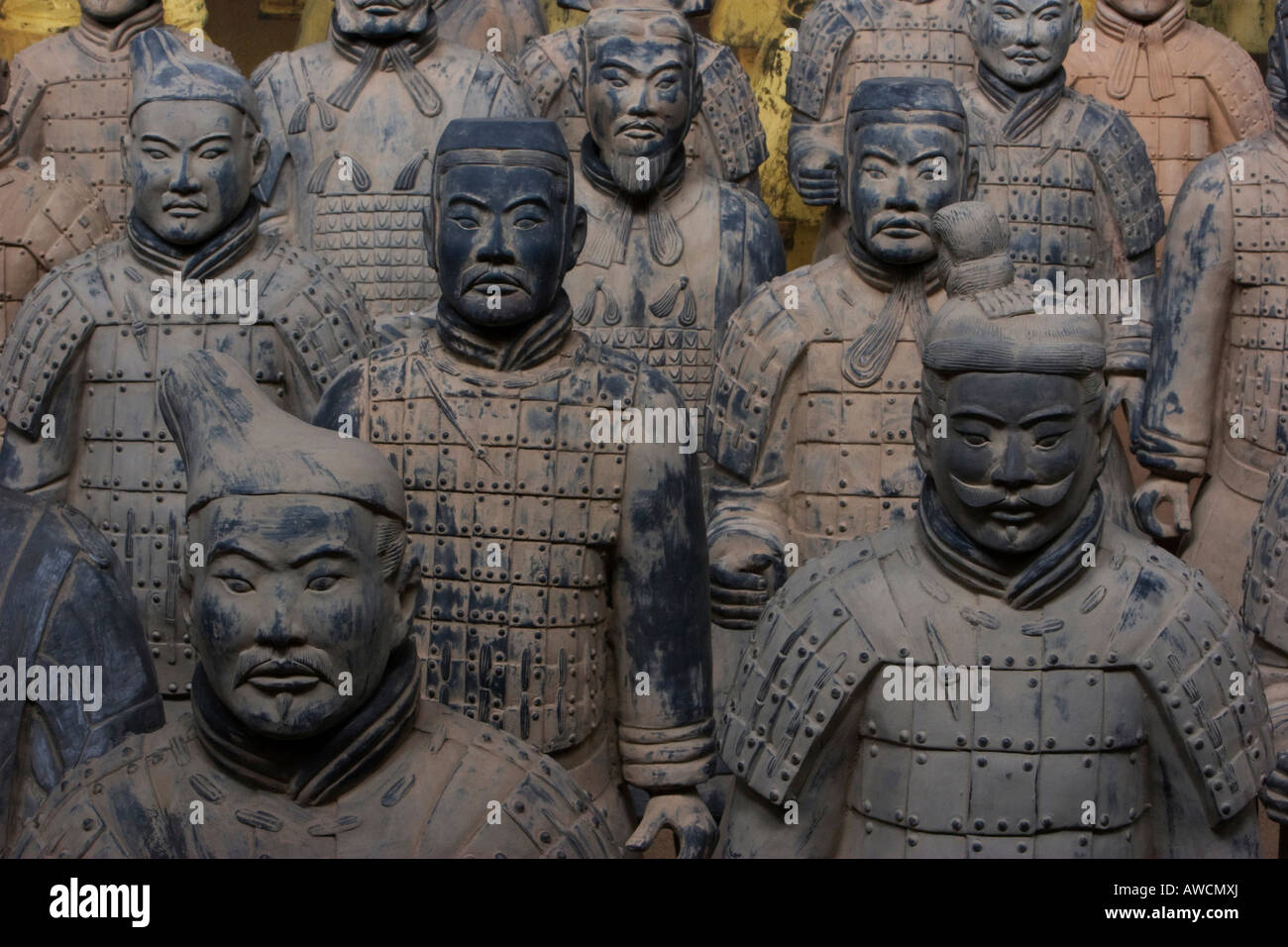 Guerrieri di Terracotta (repliche), Bad Kissingen, Baviera, Germania, Europa Foto Stock