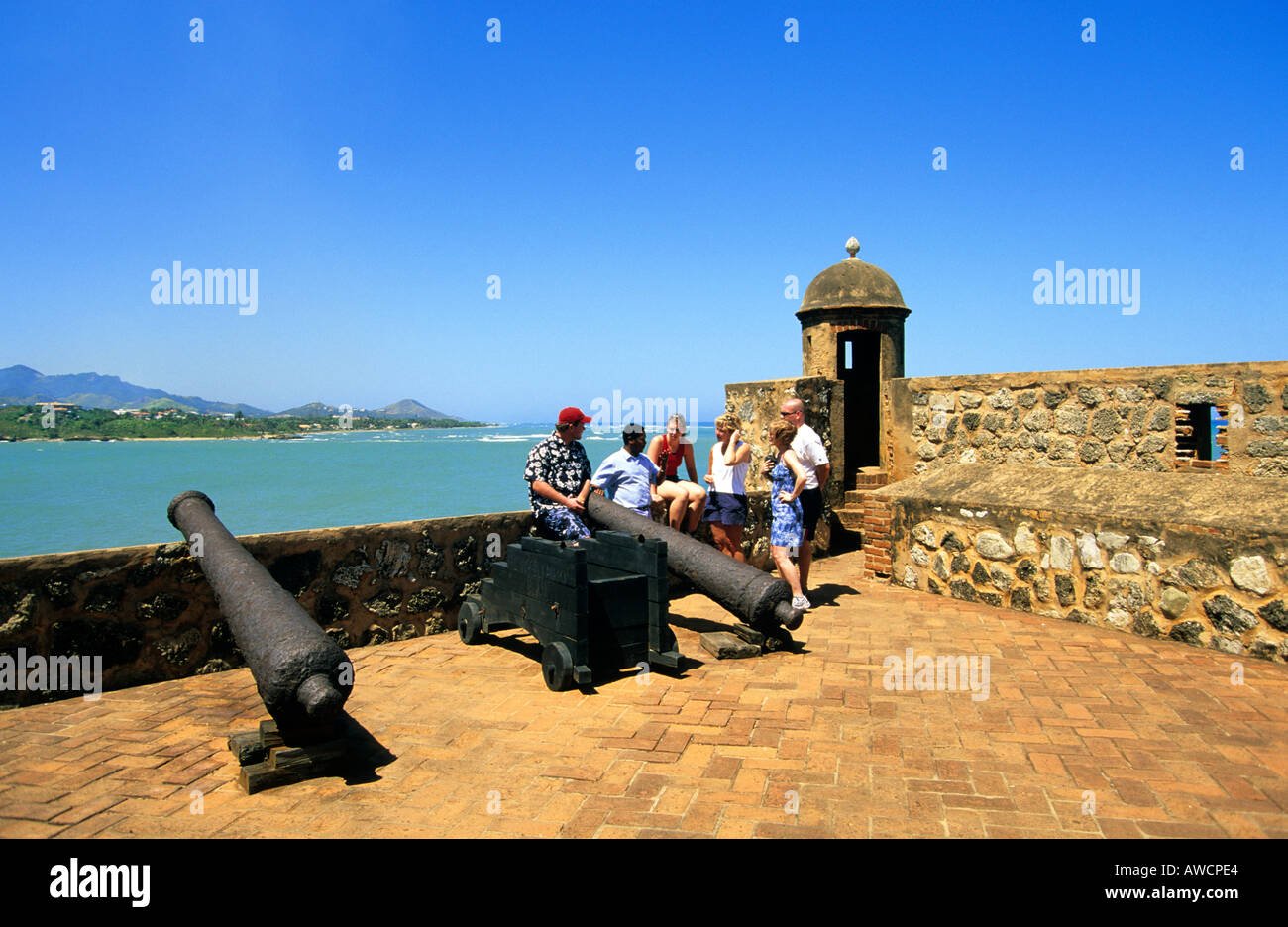 Caraibi Repubblica Dominicana costa nord di Puerto plata Fort Fortaleza de San Felipe Foto Stock