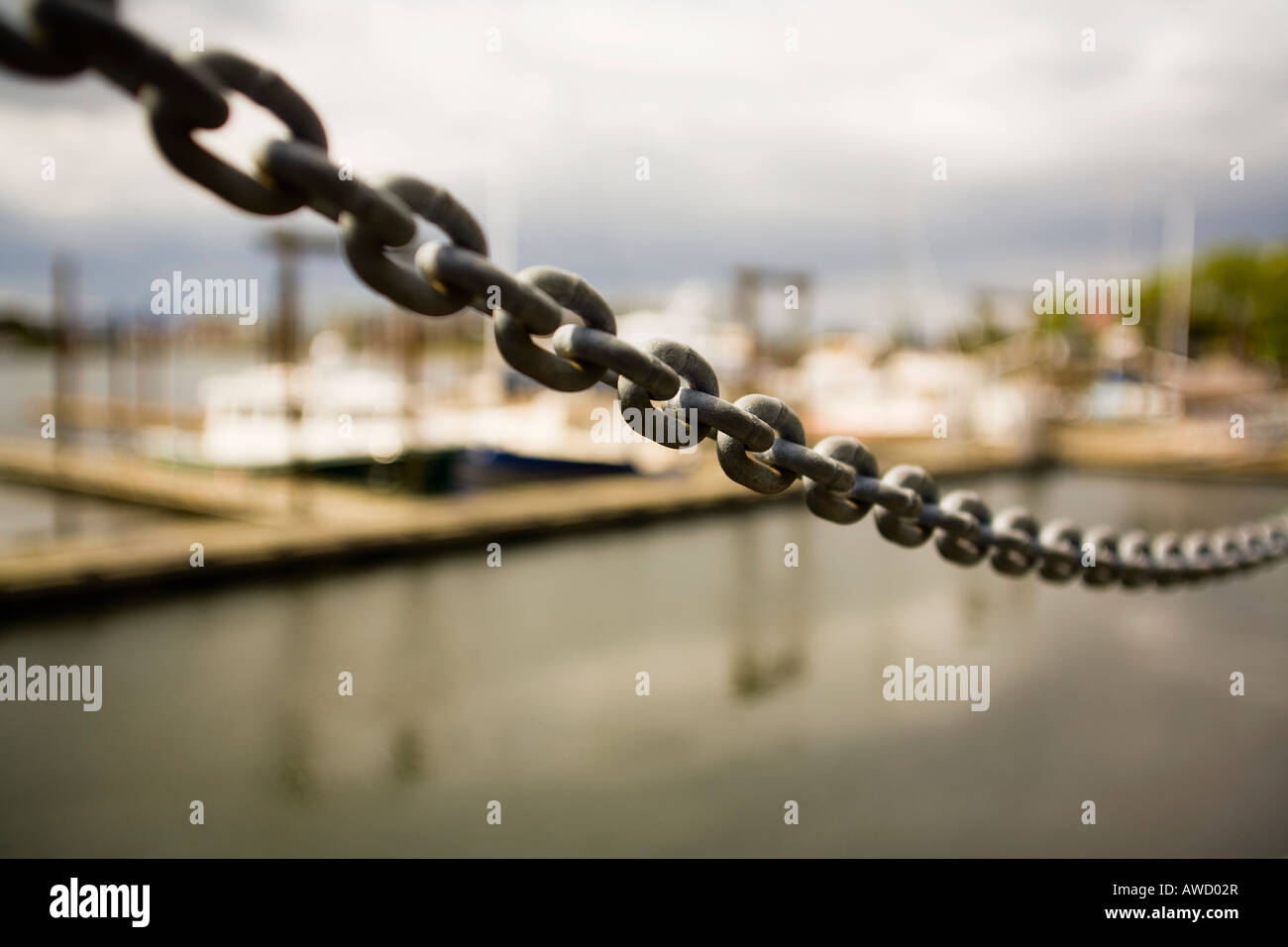 Da vicino di catena metallica Foto Stock