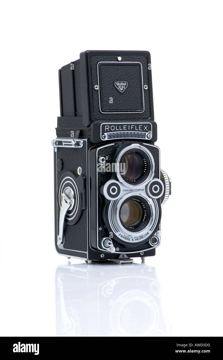 Rolleiflex, doppia lente di medio formato (MF) fotocamera Foto Stock