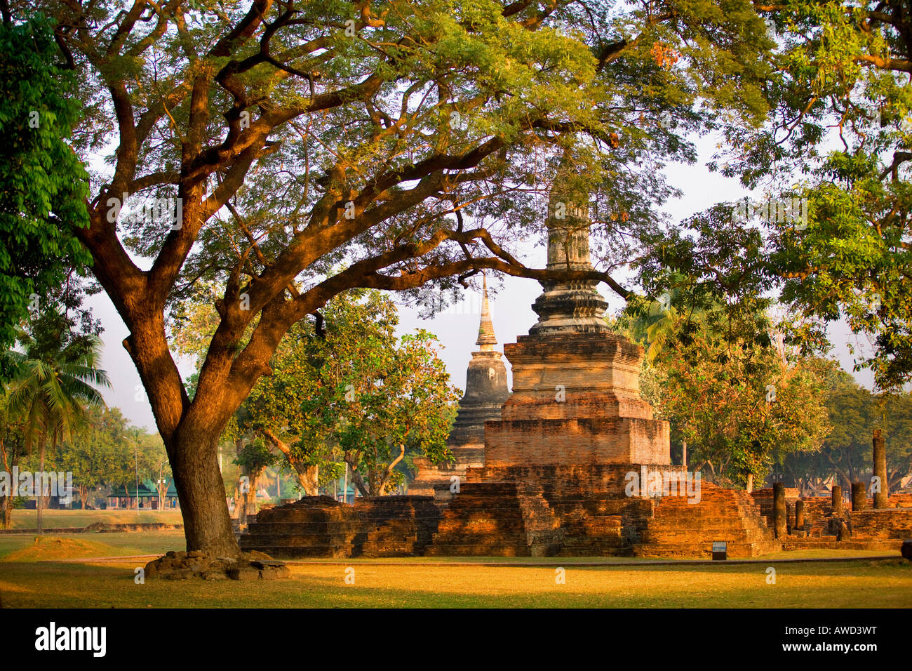 Tempio di Sukhothai in Thailandia Foto Stock