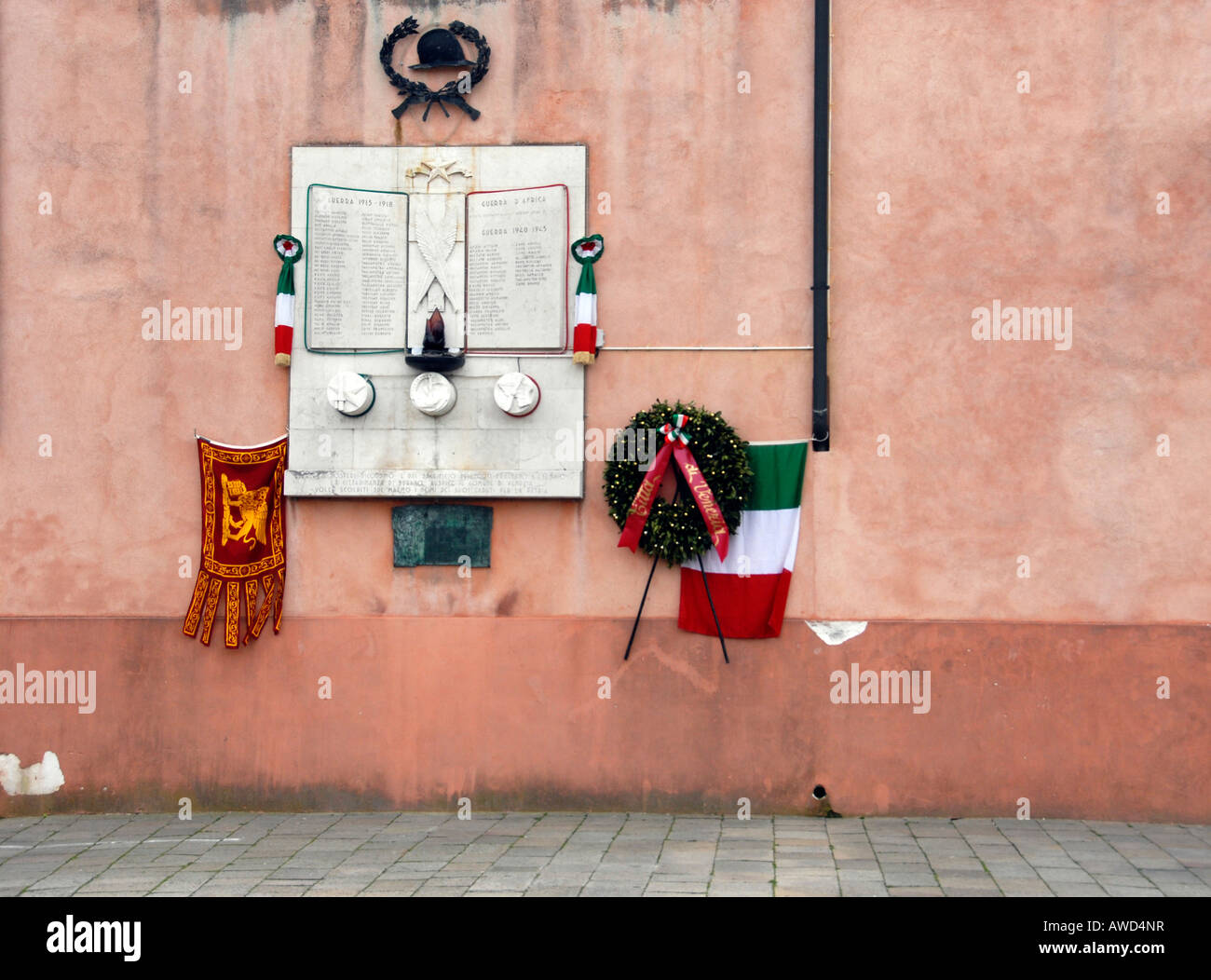 Lapide, Isola di Burano, Venezia, Veneto, Italia, Europa Foto Stock
