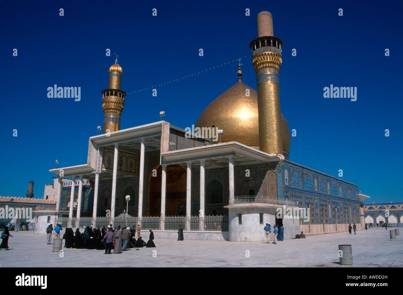 Cupola della moschea Al-Askari (Askariyya Moschea) prima della sua distruzione nel 2006 bombardamenti, Samarra in Iraq, Medio Oriente Foto Stock