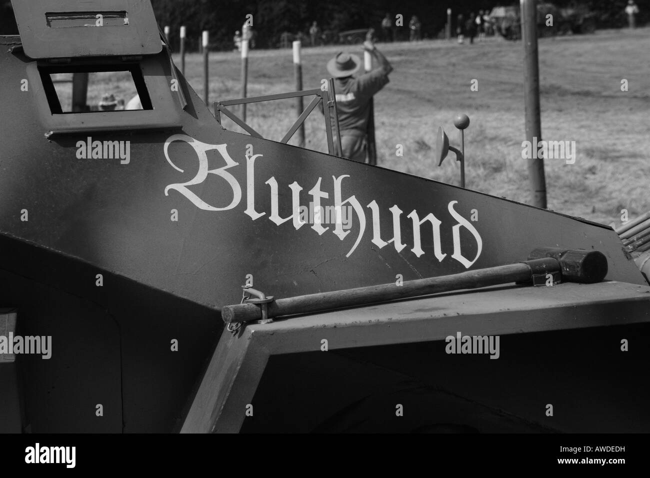 Il tedesco veicolo blindato al serbatoio mostra Foto Stock