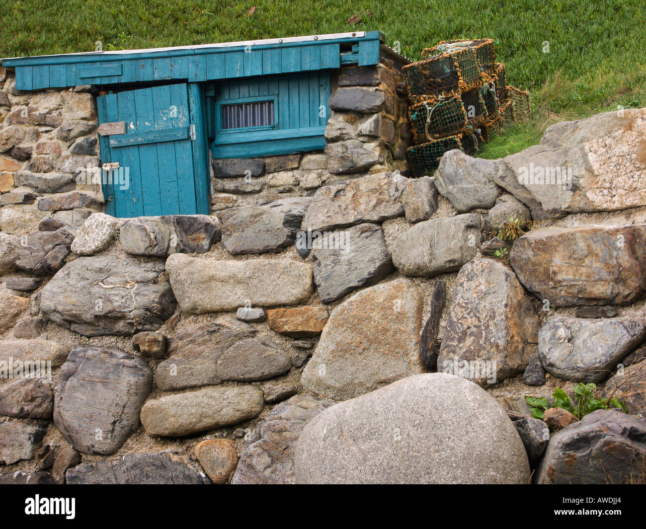 Fishermans capanna in Cornovaglia a Cape Cornwall Foto Stock