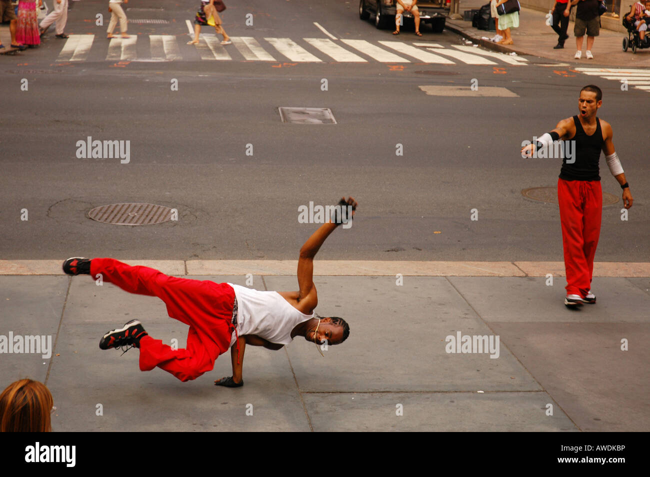 Street performance New York STATI UNITI D'AMERICA Foto Stock