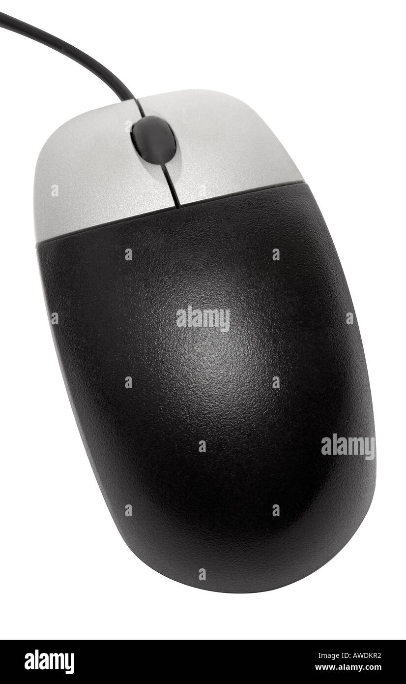 Calcolatore nero Mouse Foto Stock