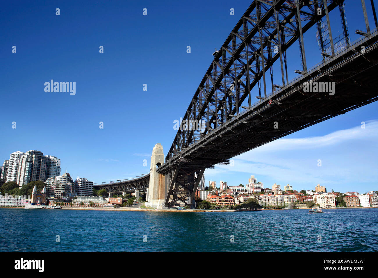 Il Ponte del Porto di Sydney, Australia, guardando a nord Foto Stock