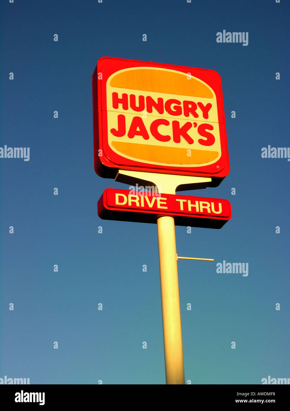 Hungry Jacks segno Foto Stock