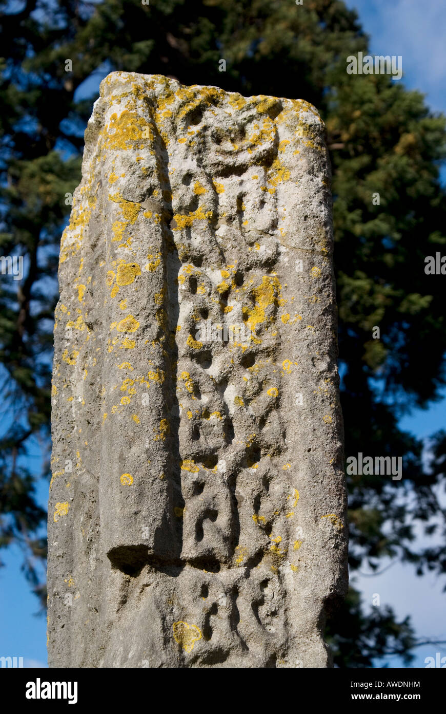 Fine secolo xi celtic cross st Dochdwys chiesa llandough Vale of Glamorgan Galles del Sud Foto Stock
