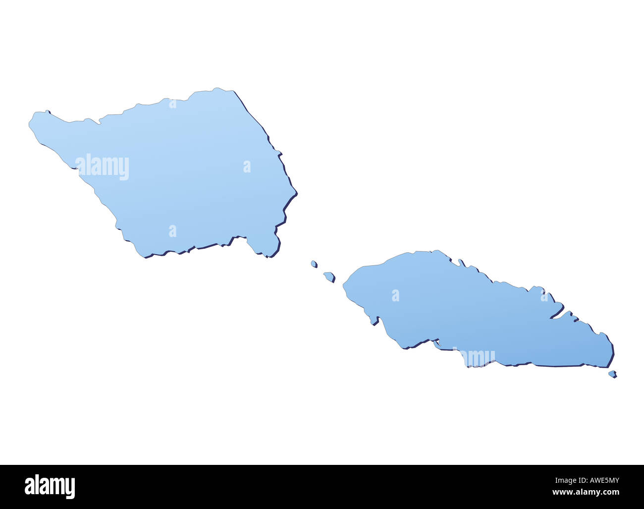 Mappa di Samoa Foto Stock