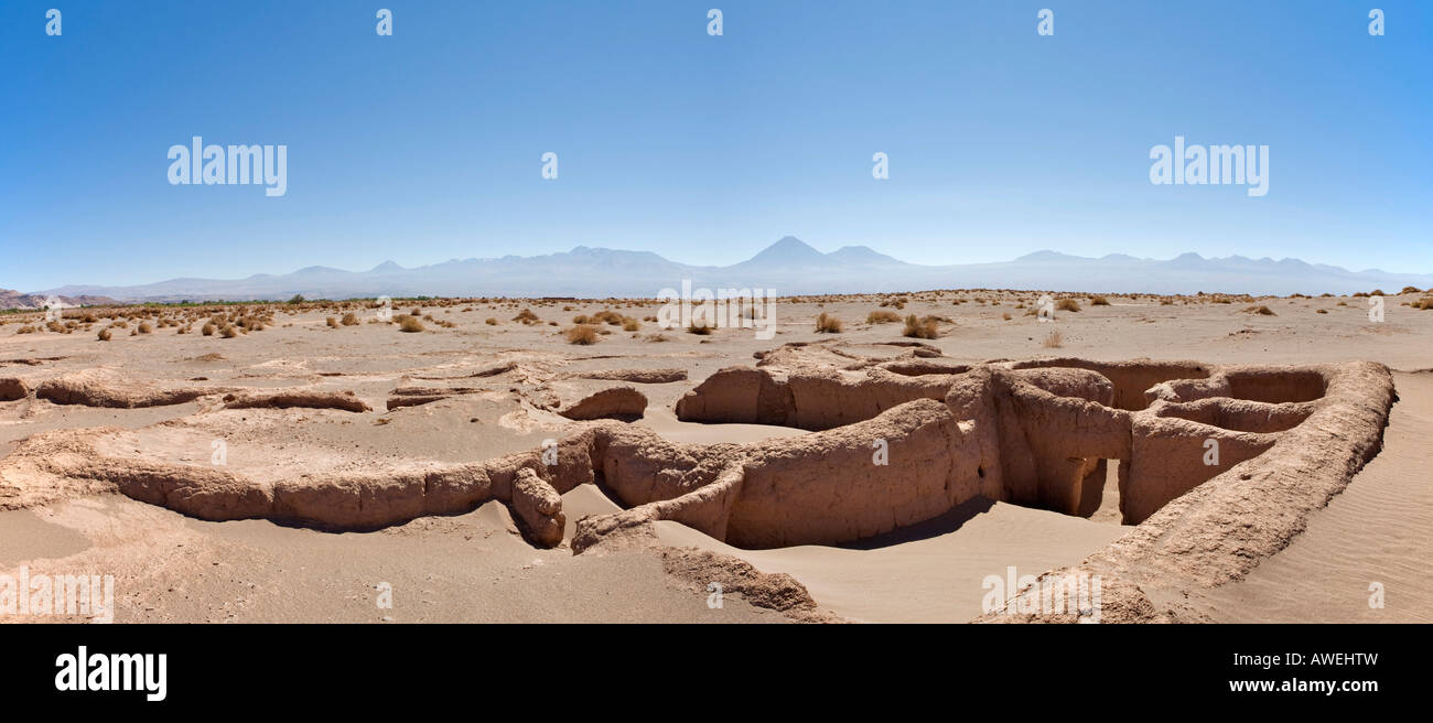 Rovine di Tulor, un antico villaggio Atacameños, San Pedro de Atacama, Región de Antofagasta, Cile, Sud America Foto Stock
