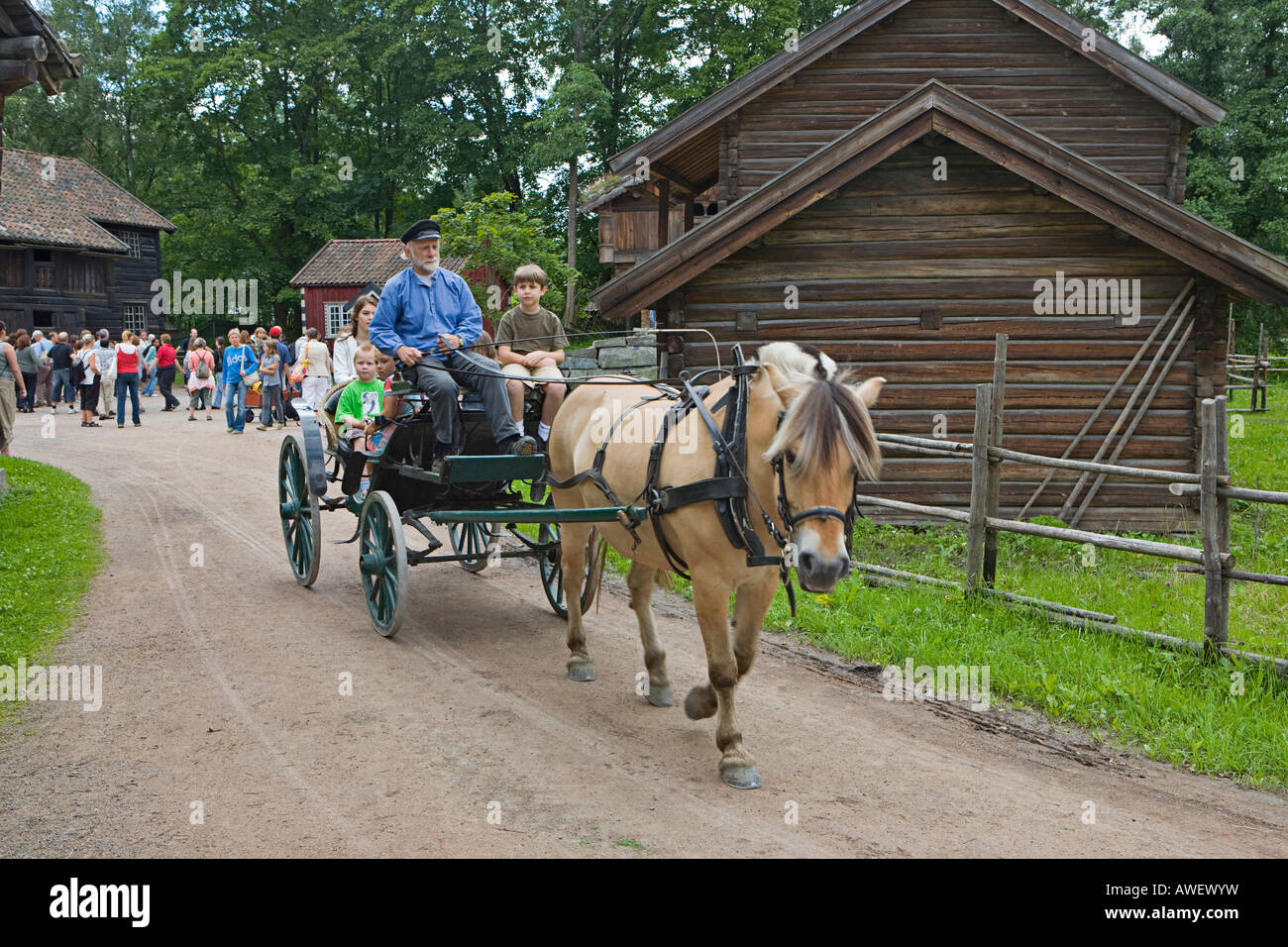 Norsk Folkemuseum (Museo norvegese di storia culturale), Bygdøy, Oslo, Norvegia, Scandinavia, Europa Foto Stock