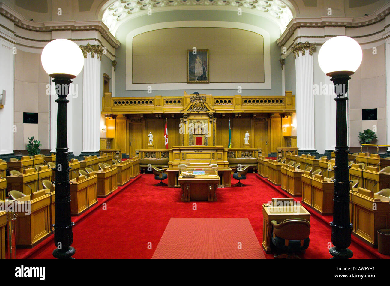 La Saskatchewan provinciale camera legislativa interna in Regina Saskakatchewan Canada Foto Stock