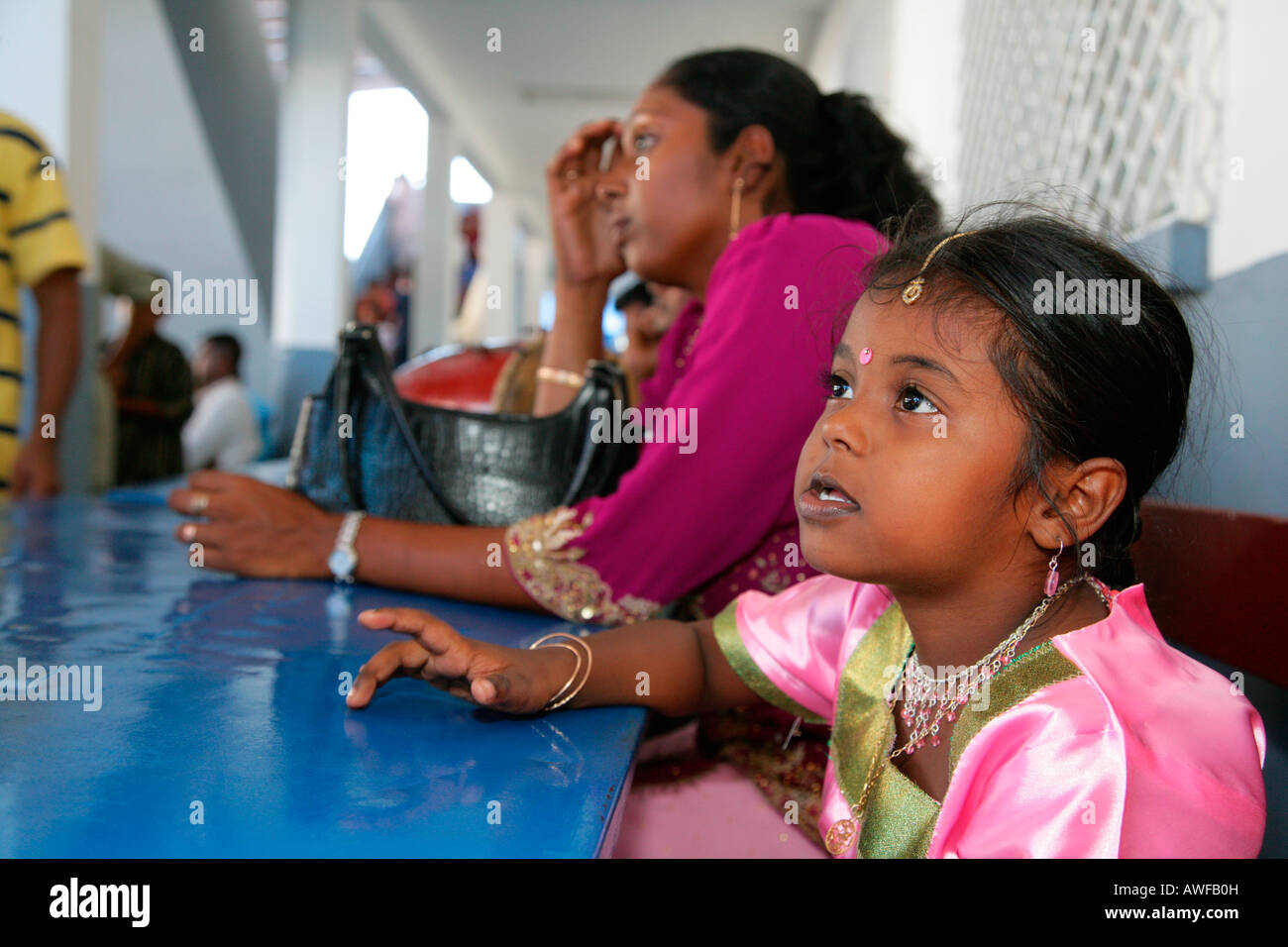 Ragazze in un festival indù in Georgetown, Guyana, Sud America Foto Stock