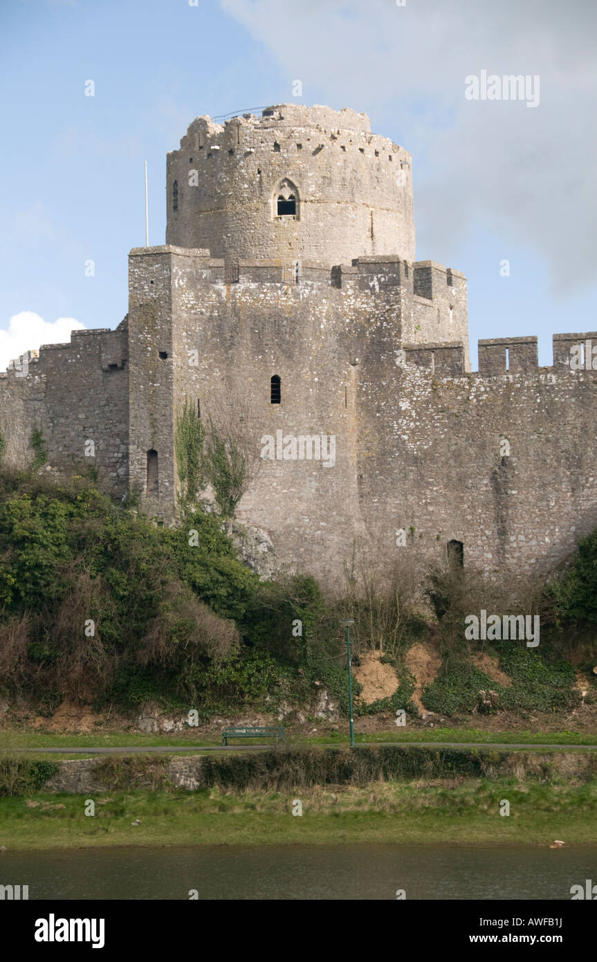 Pembroke Castle pembrokeshire south west wales Foto Stock