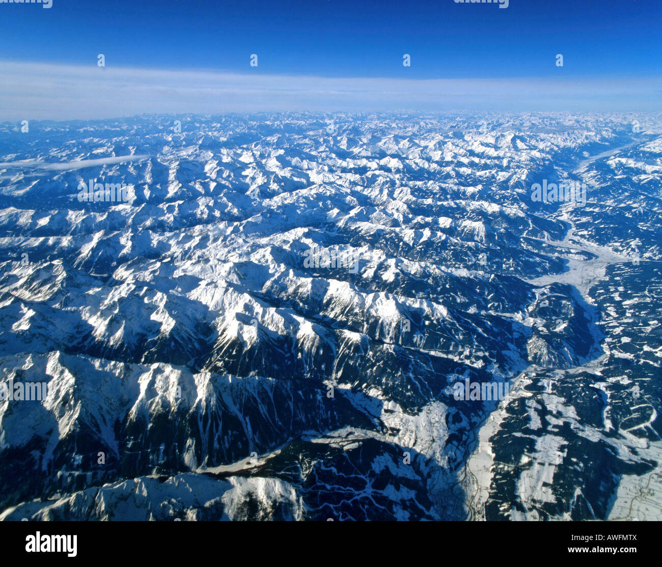 Riprese aeree, Schladming, del Pinzgau, Stiria, Austria, Europa Foto Stock