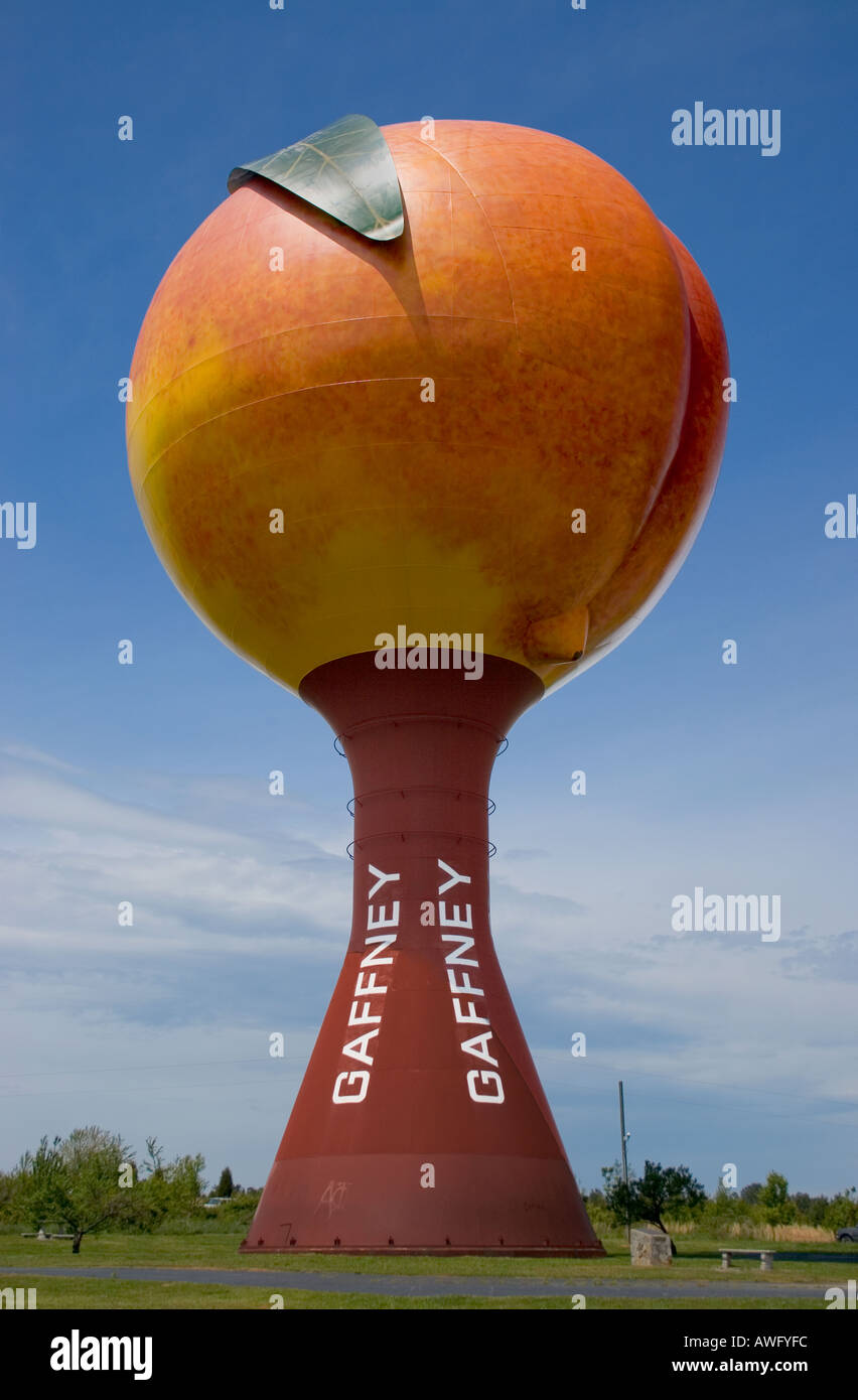 Il Gigante Peach Water Tower si trova a Gaffney nella Carolina del Sud è stata costruita nel 1981 Foto Stock