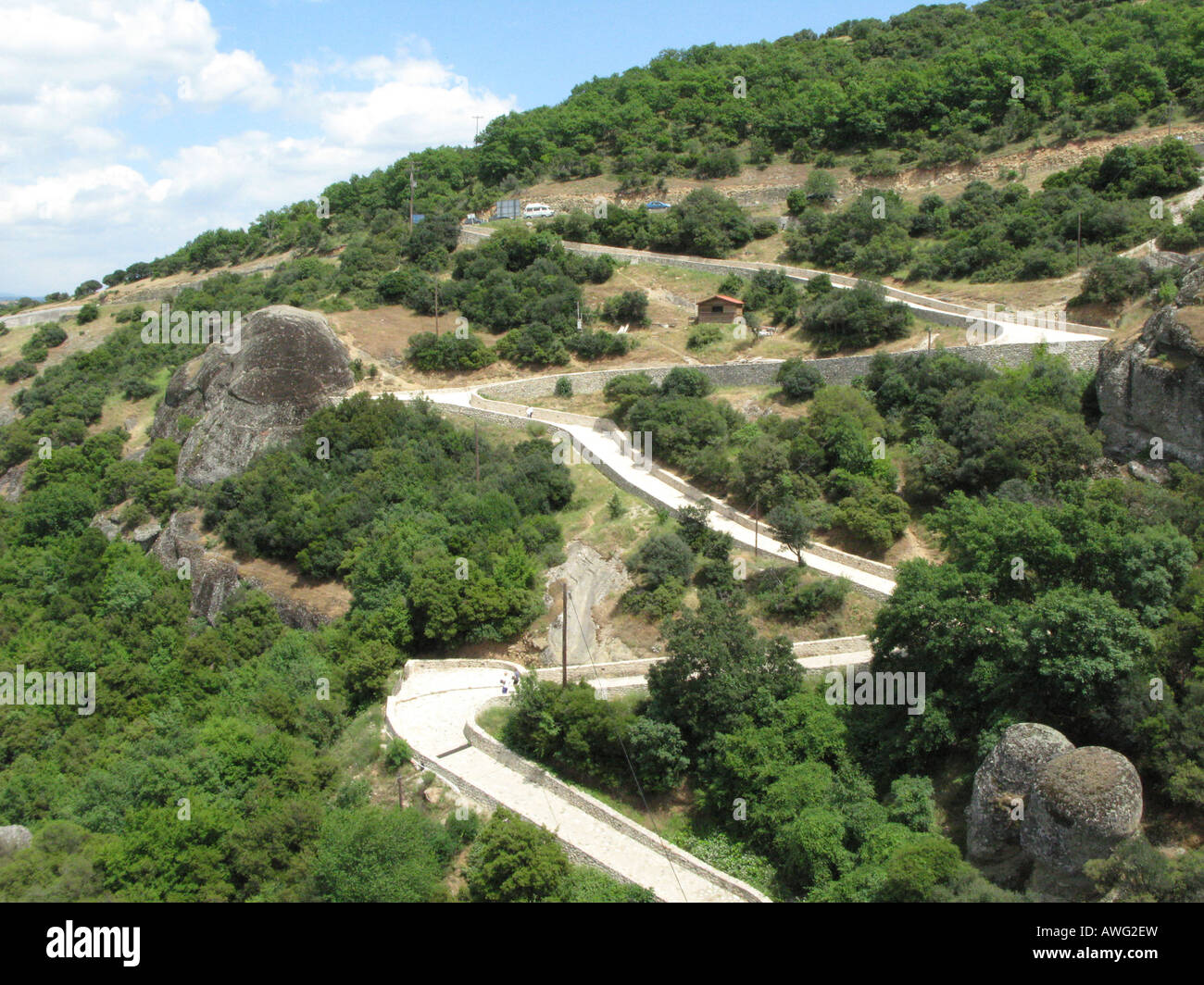 I serpenti accanto a Meteora in Grecia Foto Stock