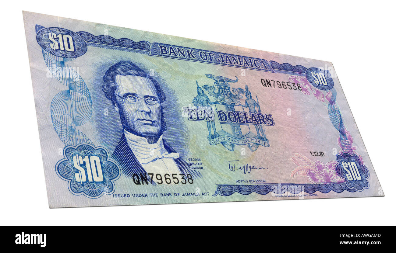 10 Dollaro giamaicano Foto Stock