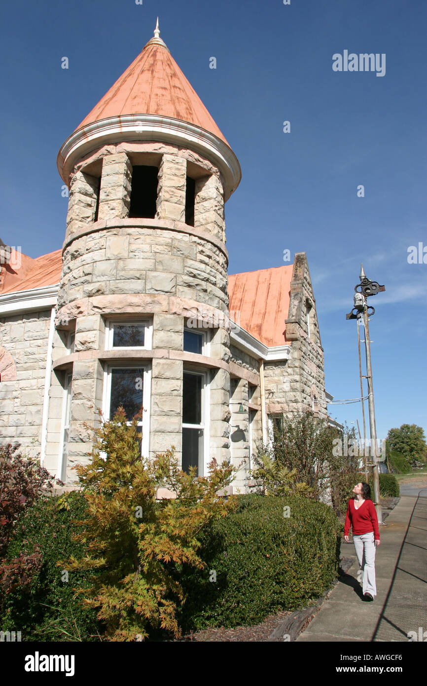 Alabama DeKalb County,Fort Payne,Depot Museum,storia,collezioni,mostra collezione,promuovere,prodotti mostra vendita,istruzione,imparare Foto Stock