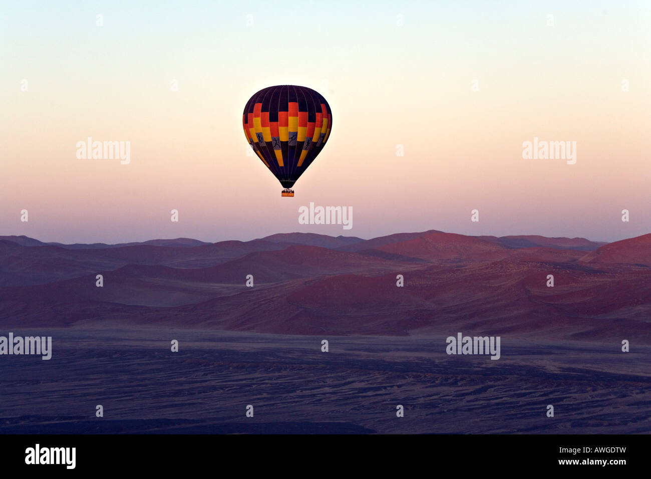 Volo in mongolfiera Foto Stock