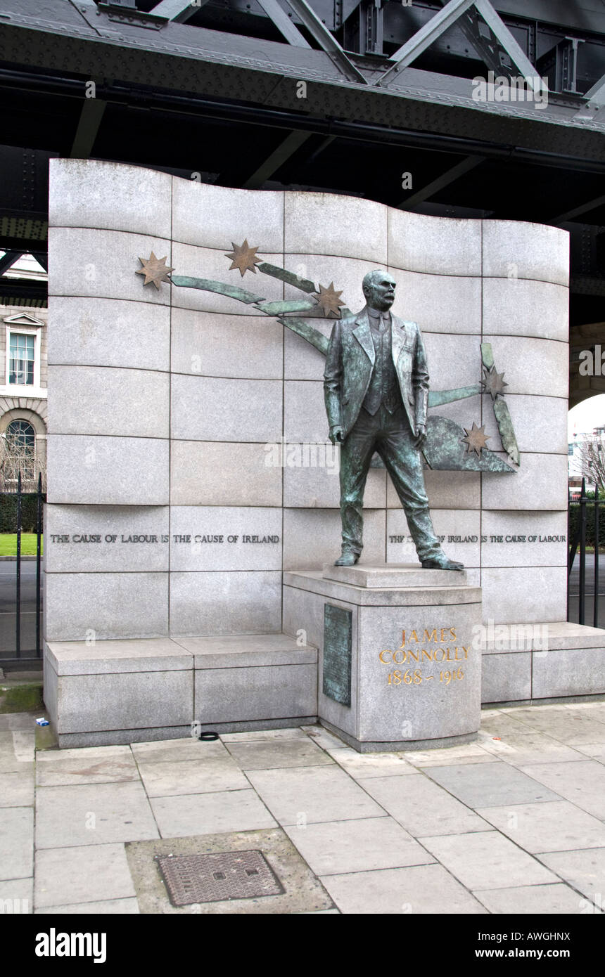 Statua di James Connolly a Dublino Repubblica di Irlanda. Foto Stock