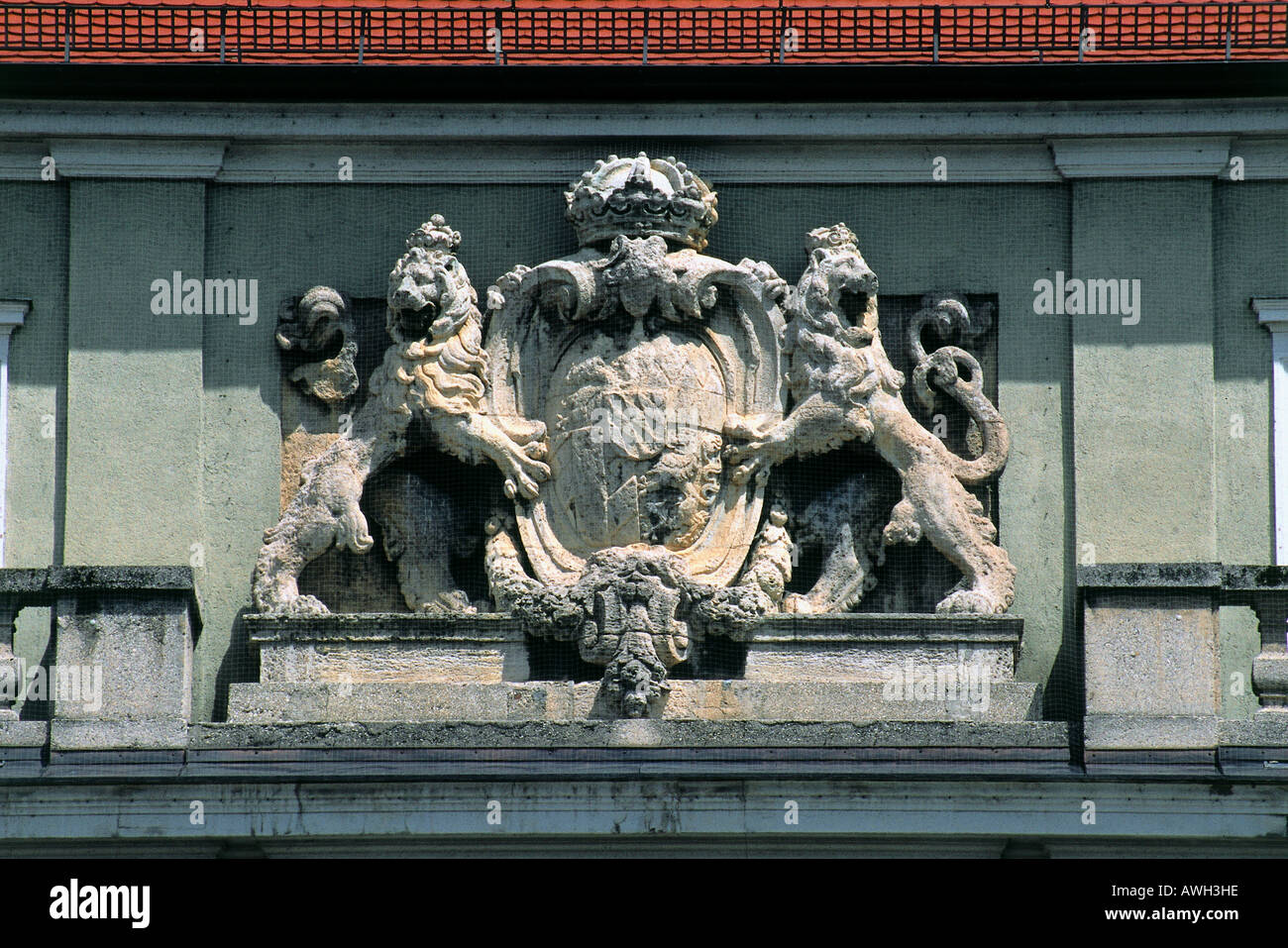 In Germania, in Baviera, Monaco di Baviera, Paläontologisches Museum, stemma sulla facciata, Foto Stock